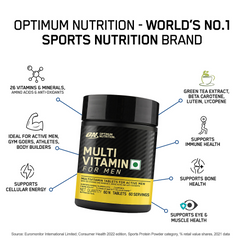 On Multivitamin for MEN- 60 Tablets, 26 Vitamins & Minerals, Amino Acids & Anti-Oxidants