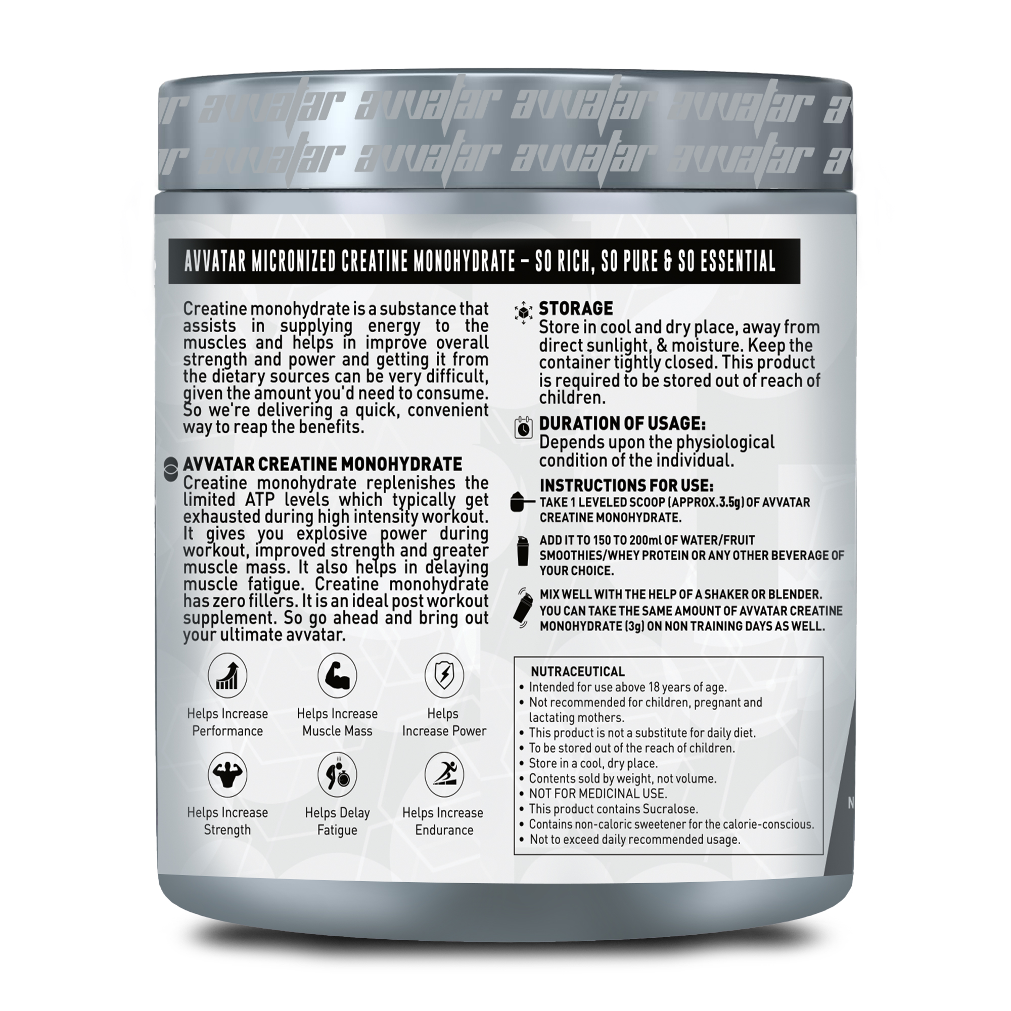 Avvatar Creatine Monohydrate
