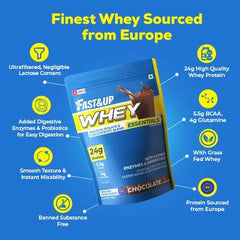 Fast&Up Whey Essentials - Premium Whey Isolate + Concentrate - Chocolate