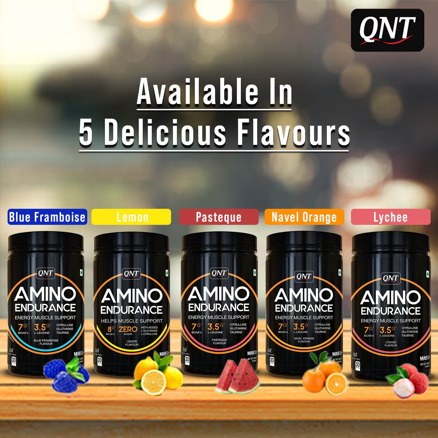 QNT AMINO ENDURANCE BCAA POWDER | 400 G