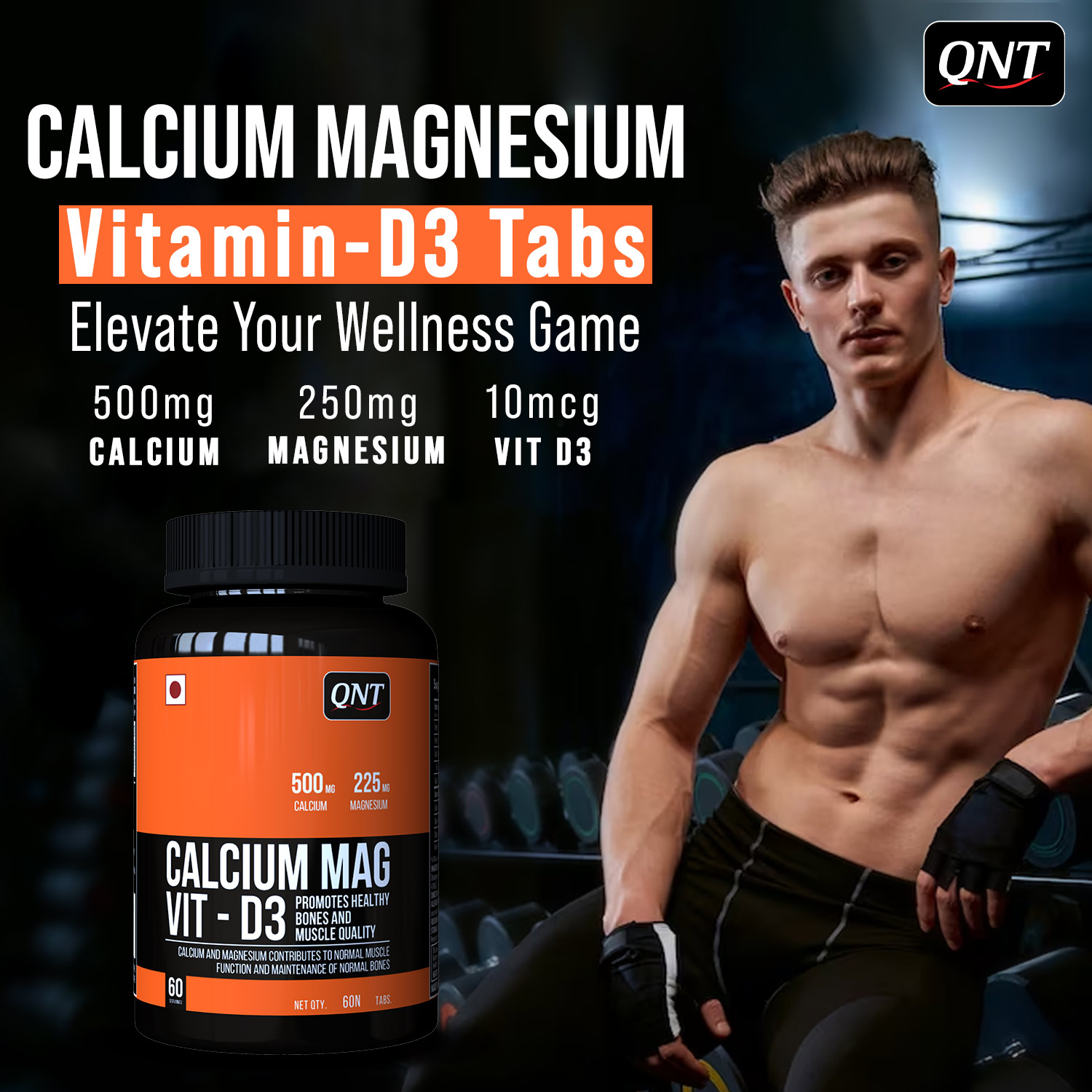 QNT CALCIUM MAGNESIUM D3 | 60 TABS