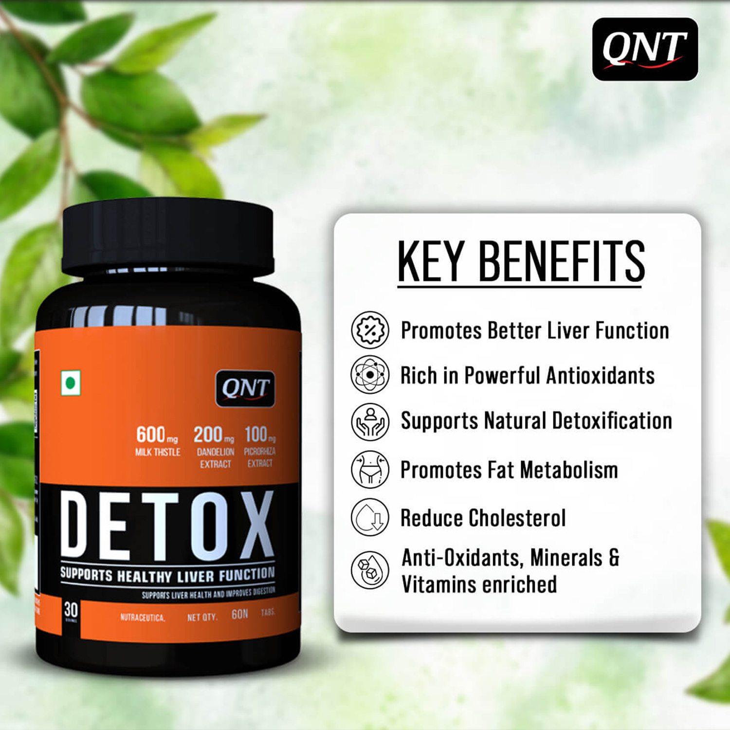 DETOX WITH MILK THISTLE | LIVER CLEANSER | 60 TABS