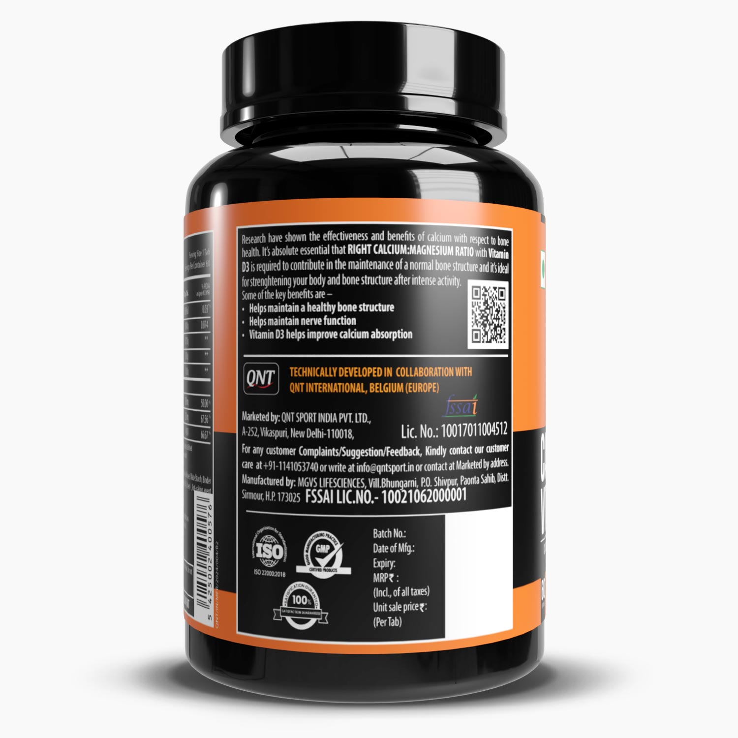 QNT CALCIUM MAGNESIUM D3 | 60 TABS