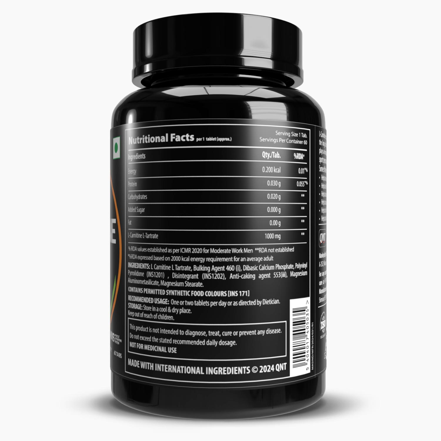 QNT MAXI L-CARNITINE 1000MG | 60 TABS