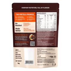Pintola High Protein Muesli Dark Chocolate & Cranberry 1kg, 25g Protein, High Fibre, Trans Fat Free with Brown Sugar, Real Fruits, Muesli for Breakfast Food, Muselies Fruit Nuts and Seeds 1 kg