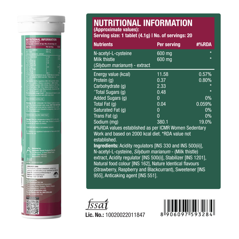 Fast&up Daily Liver Cleanser with Milk Thistle + NAC