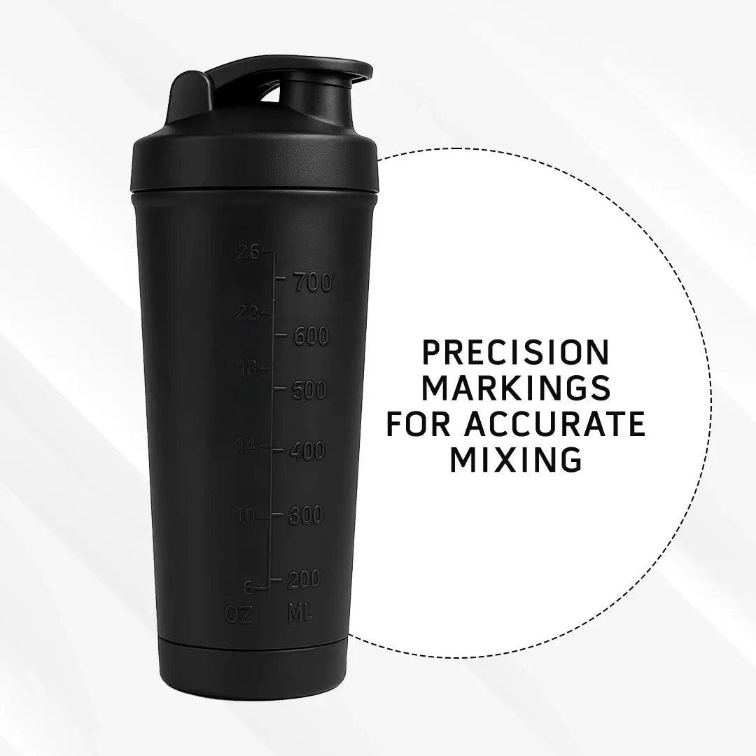 Muscletech™ Steel Pro Black Shaker – 700 ml