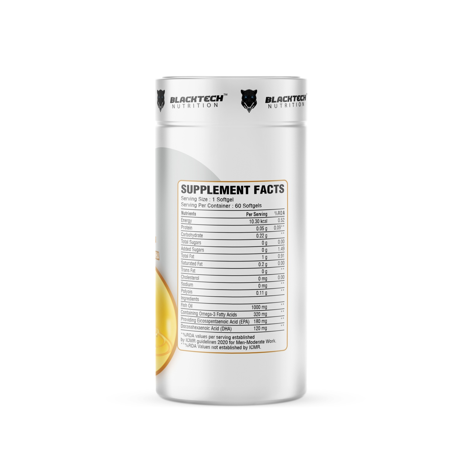 Blacktech Nutrition Omega 3 Tripple Strength 60 Softgels