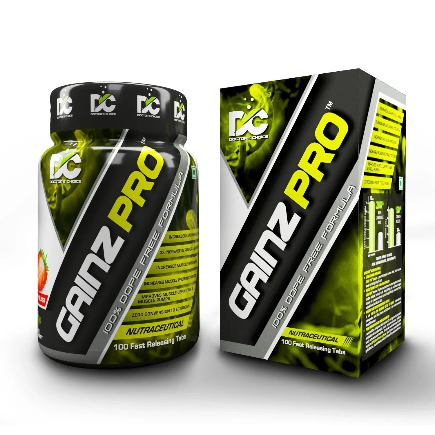 Doctor's Choice Gainz Pro For Increased Muscle Mass & Endurance Mass Gainer Improves Muscle Definition 100 Tablets