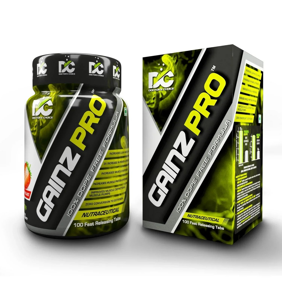 Doctor's Choice Gainz Pro For Increased Muscle Mass & Endurance Mass Gainer Improves Muscle Definition 100 Tablets